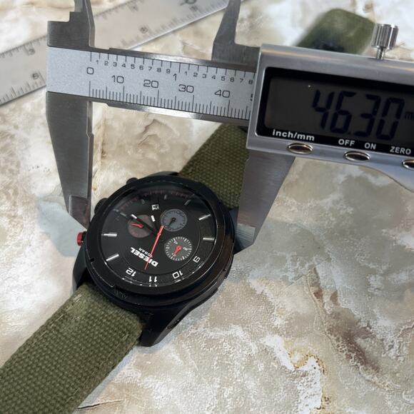 Diesel Men's Watch 10 bar DZ-4189 Only The Brave Green/Black Band NEW BATTERY - Picture 16 of 16